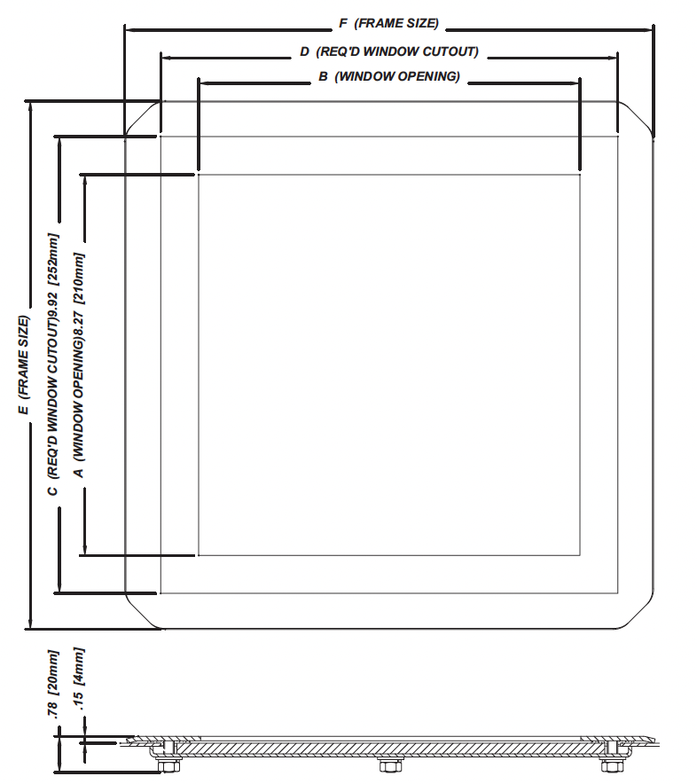 Stainless Steel Enclosures Accessories - Enclosure Window Kits