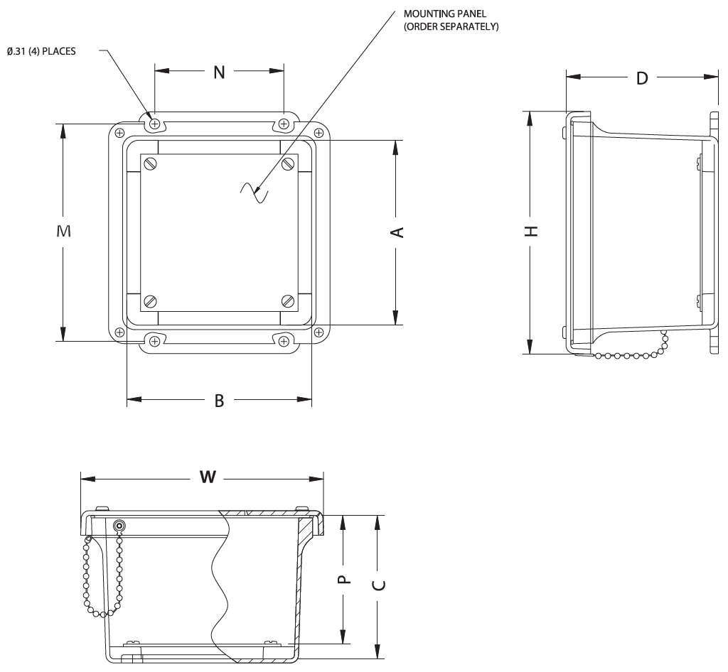 Fiberglass - Screw Cover Enclosures