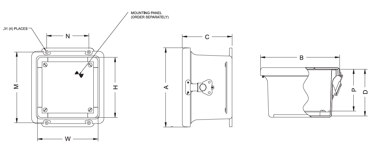 Fiberglass - Twist Latch Flat Cover Enclosures